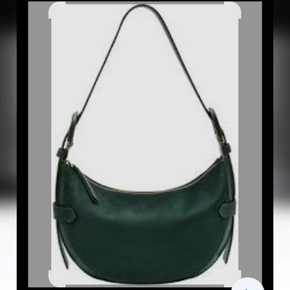 FOSSIL Women's Dark Green SUEDE HOBO Crescent Shoulder Bag - Picture 4 of 4
